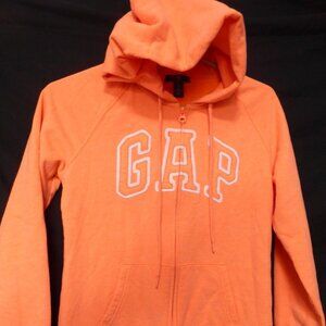 GAP Orange Zip Up Hooded Sweatshirt Small BNWOT